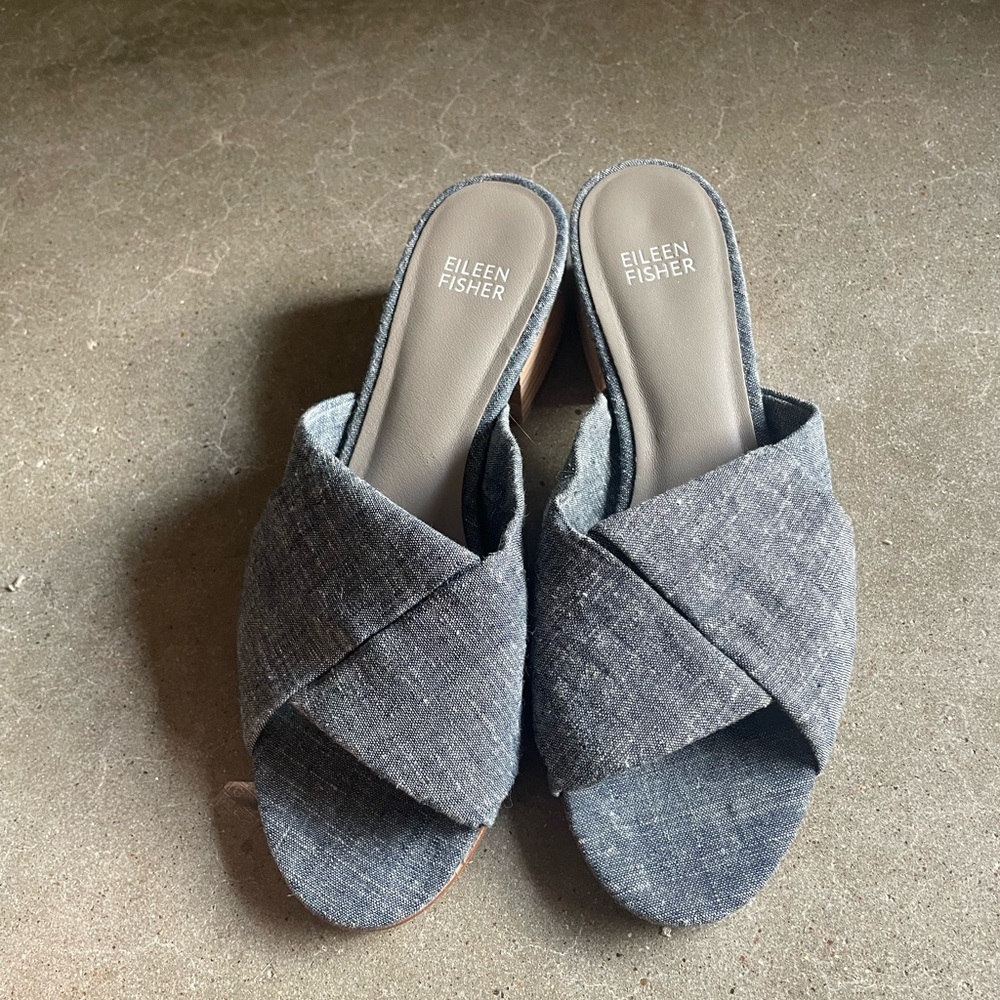 Eileen Fisher denim slipper